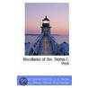 Miscellanies Of Rev. Thomas E. Peck by Thomas Ephraim Peck