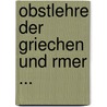Obstlehre Der Griechen Und Rmer ... door Wilhelm Walker