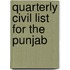 Quarterly Civil List for the Punjab