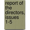 Report of the Directors, Issues 1-5 by African Institution