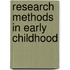 Research Methods In Early Childhood
