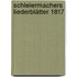 Schleiermachers Liederblätter 1817