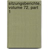 Sitzungsberichte, Volume 72, Part 1 door Wissenscha sterreichische