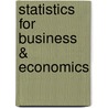 Statistics for Business & Economics door P. George Benson