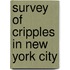 Survey Of Cripples In New York City