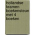 Hollandse kramen boekensteun met 4 boeken
