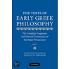The Texts Of Early Greek Philosophy door Daniel W. Graham
