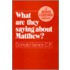 What Are They Saying about Matthew?