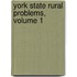 York State Rural Problems, Volume 1