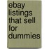eBay Listings That Sell for Dummies