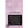 Address Of Charles Francis Adams, Jr door Charles Francis Adams