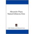 Alexander Pope; Samuel Johnson; Gray