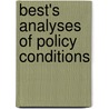Best's Analyses of Policy Conditions door Onbekend