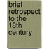 Brief Retrospect to the 18th Century
