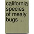 California Species of Mealy Bugs ...