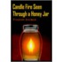 Candle Fire Seen Through A Honey Jar
