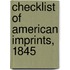 Checklist of American Imprints, 1845