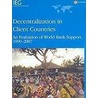 Decentralization In Client Countries door World Bank