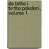 Do Tetho I Tvrtho Pokoleni, Volume 1