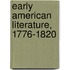 Early American Literature, 1776-1820