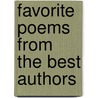 Favorite Poems from the Best Authors by Amy Neally