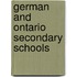 German And Ontario Secondary Schools