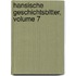 Hansische Geschichtsbltter, Volume 7