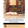 Hundert Psychologische Schulversuche by Stephan Witasek