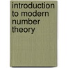 Introduction To Modern Number Theory door Yuri Ivanovich Manin