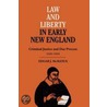 Law And Liberty In Early New England door Edgar J. McManus