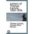 Letters Of Thomas Carlyle, 1826-1836