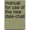 Manual for Use of the New Dale-Chall door Jeanne S. Chall