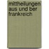 Mittheilungen Aus Und Ber Frankreich