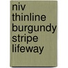 Niv Thinline Burgundy Stripe Lifeway by Zondervan