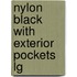 Nylon Black With Exterior Pockets Lg