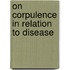 On Corpulence In Relation To Disease