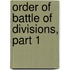 Order Of Battle Of Divisions, Part 1