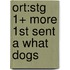 Ort:stg 1+ More 1st Sent A What Dogs