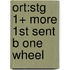 Ort:stg 1+ More 1st Sent B One Wheel