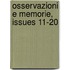 Osservazioni E Memorie, Issues 11-20