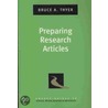 Preparing Research Articles Pgswrm P by Bruce Thyer