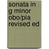 Sonata In G Minor Obo/pia Revised Ed door Onbekend