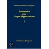 Testimonien Zum Corpus Hippocraticum by Anargyros Anastassiou