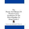 The Poems And Masque Of Thomas Carew by Thomas Carew