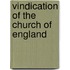 Vindication of the Church of England