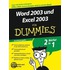 Word 2003 Und Excel 2003 Fur Dummies