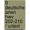 9 Deutsche Arien Hwv 202-210 / Urtext by Georg Friedrich Händel