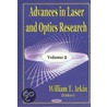 Advances In Laser And Optics Research by William T. Arkin