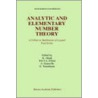 Analytic and Elementary Number Theory door P.D.T.A. Elliott