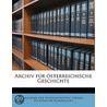 Archiv F R  Sterreichische Geschichte door Onbekend